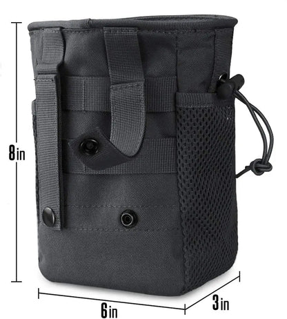 Outdoor Molle Drawstring Magazine Dump Pouch Adjustable Utility Belt Fanny Hip Holster Bag Outdoor Ammo Storage Pack