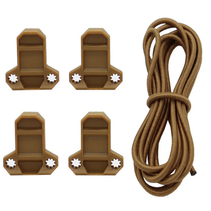 1set Tactical Vest T-Type Quick Mag Pull Tab Elastic Rope Safety Buckle Anti-slip Rubber Magazine Pouch Replacement Accessories