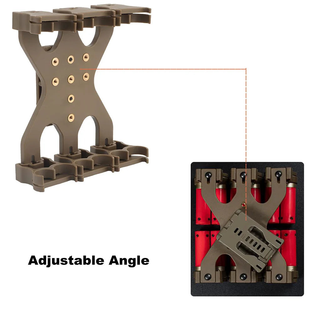 Tactical 12 Gauge Shotgun Shell Holder12 Rounds Adjustable Angle Magazine Ammo Pouch Belt Clip Adaptor Mag Hunting Accessories