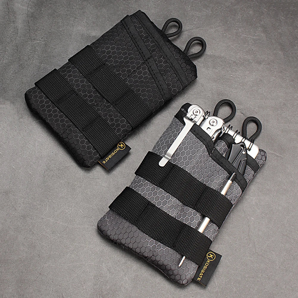 EDC Tactical Tool Bag Foldable Mini EDC Pouch Sundries Bag Phone Pouch Key Card Case Organizer Waist Wallet Molle Shoulder Bag