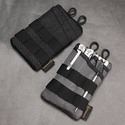EDC Tactical Tool Bag Foldable Mini EDC Pouch Sundries Bag Phone Pouch Key Card Case Organizer Waist Wallet Molle Shoulder Bag