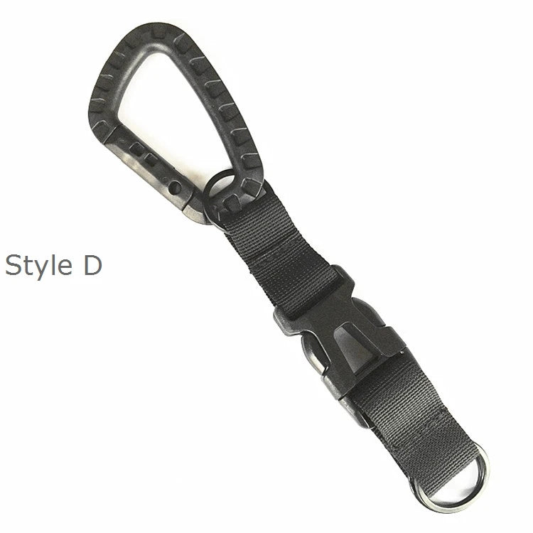 Tactical Gear Keychain Clip Nylon Belt Key Chain Key Holder Quick Release Buckle Key Ring Molle Bag Attachments Hooks