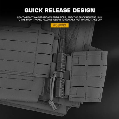 WOSPORT Tactical Vest Camouflage Knight Tactical Quick Release Vest Lightweight MOLLE System Comes With Laser Back Plate
