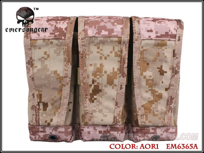 Emersongear Flap Triple Magazine Pouch Mag Storage Purposed Bag Molle System