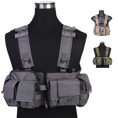 Emersongear Tactical MF Style UW Gen V Split Front Chest Rig Lightweight Detachable W Zipper Buckle Wargame Airsoft EM7451