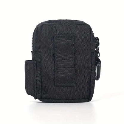 Tactical Bag Outdoor Molle Military Waist Bags, for Men Front Zipper Pocket Quick Access, for Camping Hiking(Black)