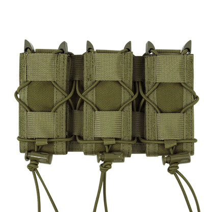 Ophidian 9mm Pistol Double/Triple Stack Magazine Pouch Molle Mag Holster Hunting Flashlight Torch Holder EDC