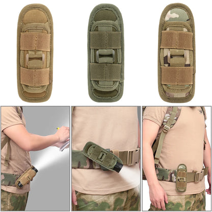 Outdoor Sport Hunting Pouch Nylon Black 360 Degree Rotatable Flashlight Bags