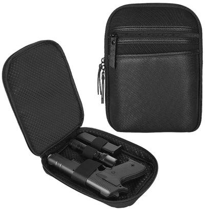 Concealed Carry Gun Bag Soft Sling Shoulder Bag Pistol Case Fanny Pack Waist Belt Firearms Bag with Holster for Handgun Pistol