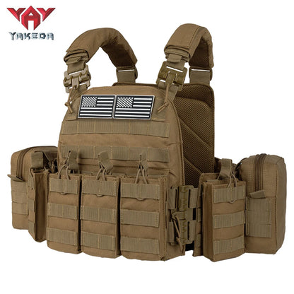 YAKEDA Shoulder and Waist Quick Release Hunting Adventure Vest Expandable System Wear-Resistant and Tear Resistant Material