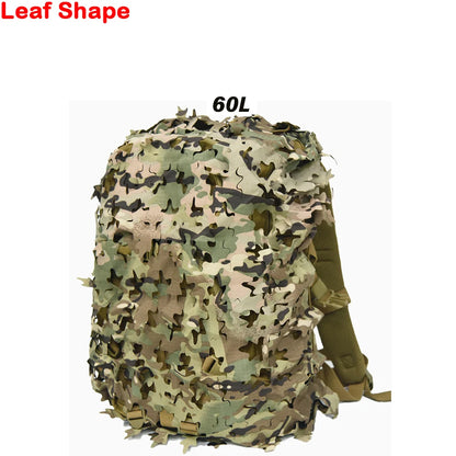 3D Camo Net Backpack Cover 60L 80L  Laser Cut Camouflage Hunting Backpack Cover Paintball Paratrooper Hunting Accessories