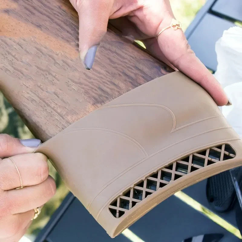 Rubber Slip-On Recoil Reducing Pad for Rifle and Shotgun Buttstock Pad Hunting Rifle Butt Shooting Anti-slip Cover Accessories