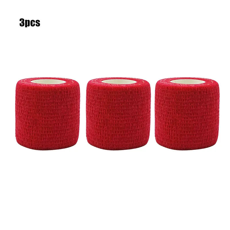 1/3/6/20PCS Sports Self Adhesive Bandages Anti-slip Red Elasticn Athletic Nonwove Waterproof Elastic  Wrist Ankle Bandages