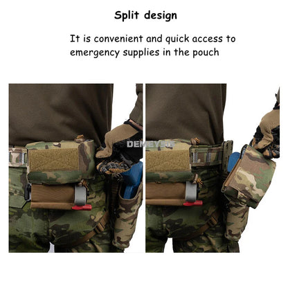 Tactical First Aid Kit Pouch Quick Deployment IFAK Compact Trauma Pouch Outdoor Hunting Shooting Airsoft MOLLE Medical Bag