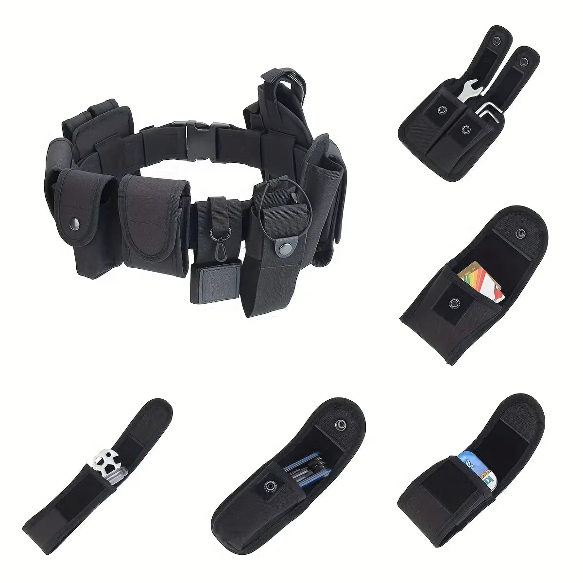 Multifunctional 10in1 outdoor Tactical Belt & Waist Seal, Combat Training Security Duty Gear, Security Inspection Belt