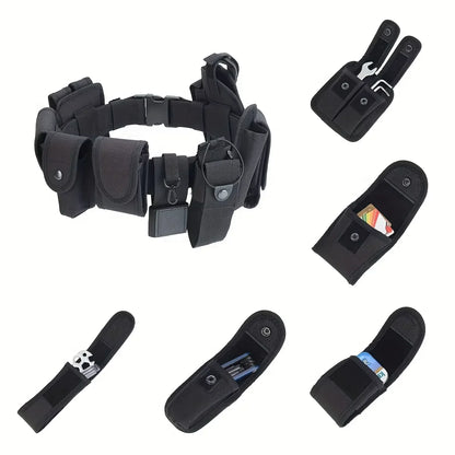 Multifunctional 10in1 outdoor Tactical Belt & Waist Seal, Combat Training Security Duty Gear, Security Inspection Belt