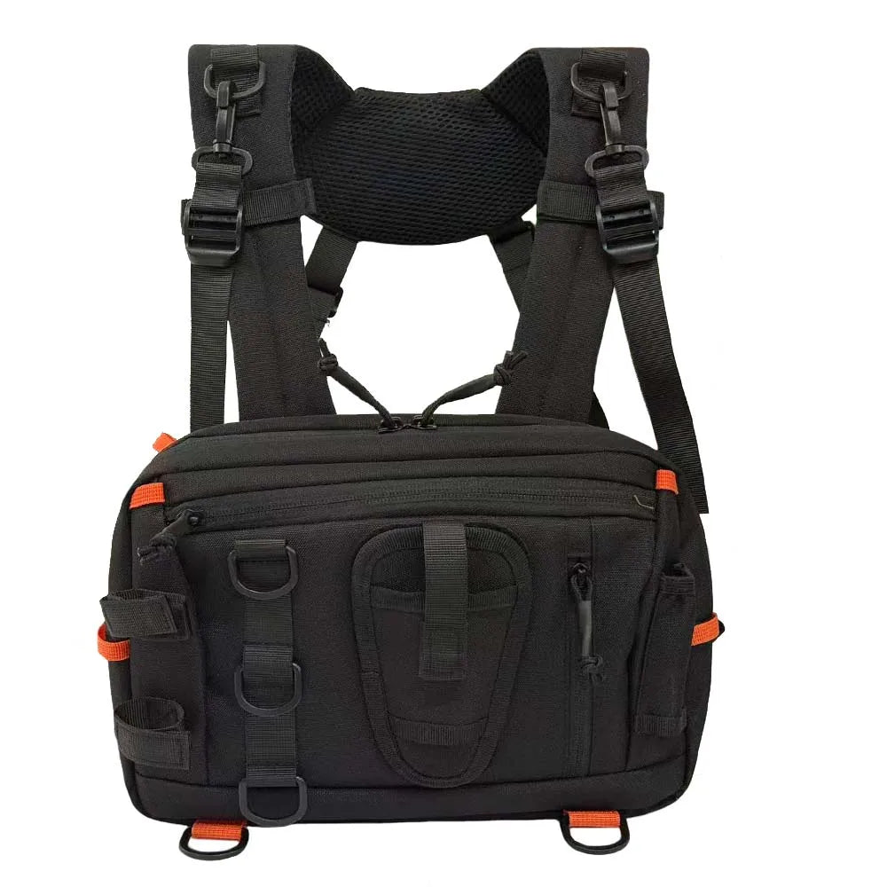 Tactical Chest Bag Multi-Functional Convenient Hiking Cycling Backpack Vest Bag Lure Fishing Bag Wholesale