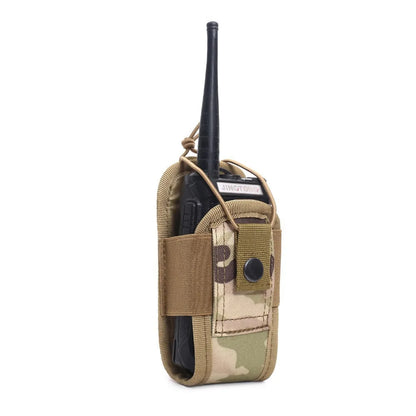 Tactical walkie talkie bag holder pocket portable accessory bag outdoor Oxford Molle wireless bag hunting sports waist bag walkie talkie leather case