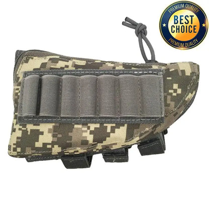 Tactical Rifle Shotgun Buttstock Cheek Rest Rifle Stock Ammo Shell Nylon Magazine Molle Pouch Holder Gun Accessories for Hunting