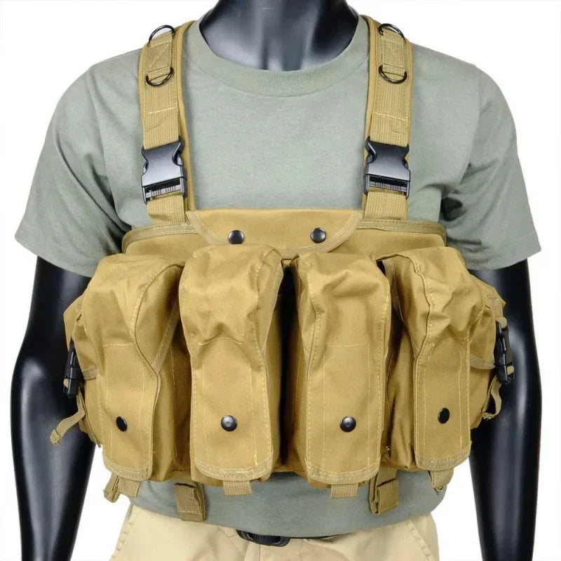 AK Chest Rig Vest AK 47 Magazine Pouch Airsoft Paintball Equipment Outdoor Sports Training Hunting Plate Carrier Vests