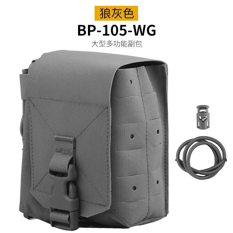 Tactical MOLLE Pouch Large Utility GP Pouch Walkie Talkie Radio Holder EDC Admin Bag Hunting Vest Backpack Accessory Outdoor