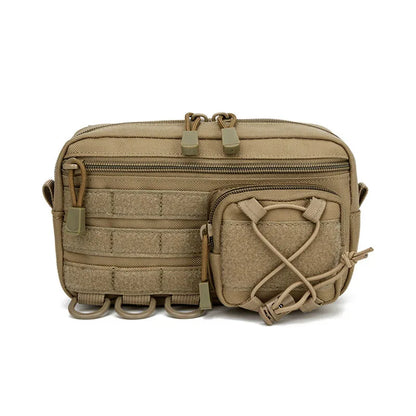 Tactical MOLLE Admin Pouch Horizontal Front Drawstring Pocket EDC Utility Organizer Waist Pack for EMT Hunting Outdoor