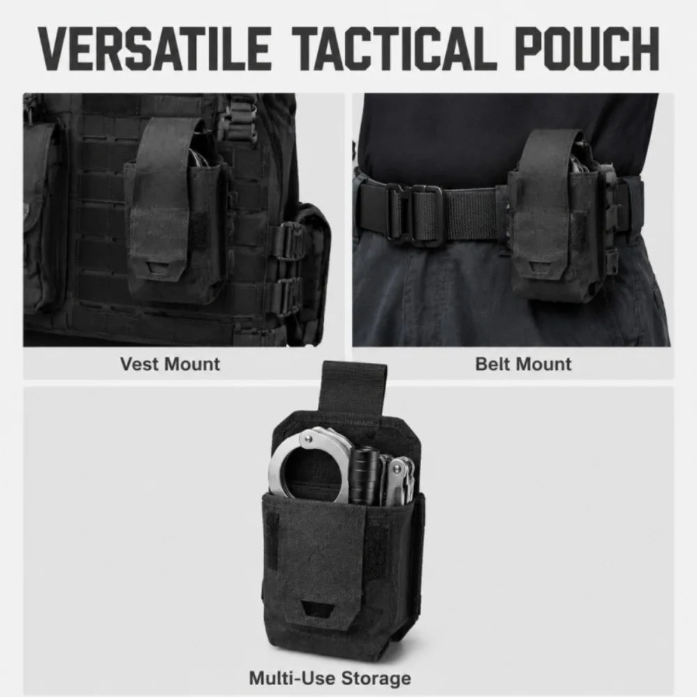 MOLLE Tactical Handcuff Pouch Quick Release Handcuff Holster Universal Cuffs Holder for Tactical Vest Belt Wargame Gear