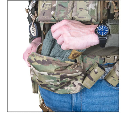 Tactical Belt MOLLE Fanny Sub Load Adapter Panel (SLAP) 6 Slot Wide Fanny Pack Admin Pouch Mounting Waist Belt