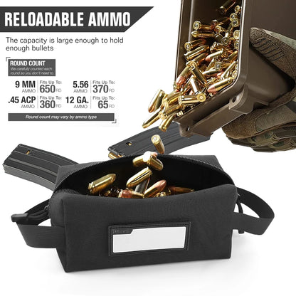1000D Nylon Tactical Bag Ammo Pouch EDC Case Bullets Shell Holder Ammunition Box Cartridge Handbag Hunting Shooting Accessories