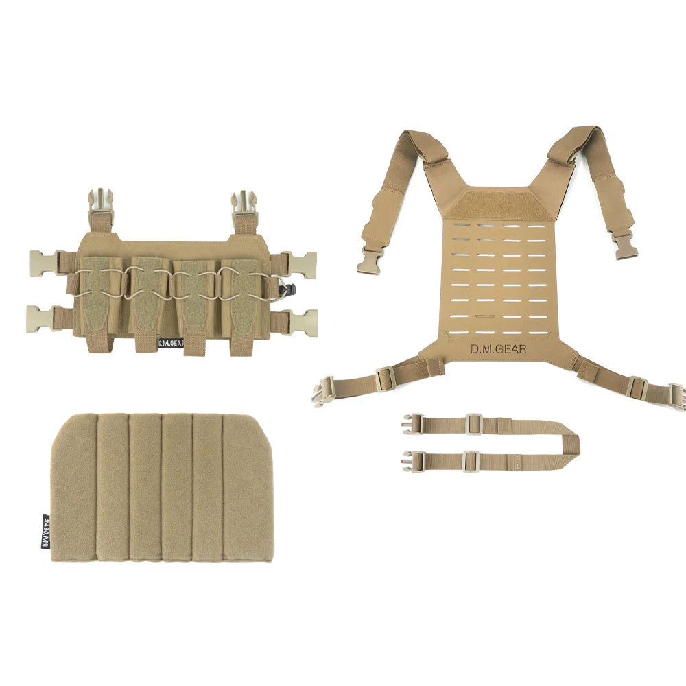 DMGear 9MM Hunting Fan Outdoor Quadruple Multi-function Kit SQB Personality End Camouflage Tactical Chest Hanging