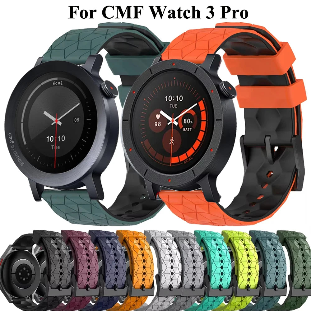 For CMF Watch Pro 3 Silicone Strap Sport Bracelet Correa For CMF by For CMF by Nothing Watch Pro 2 /1 22mm Wristband Accessories