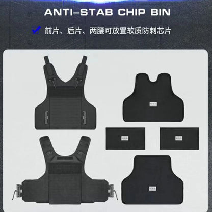 Outdoor Hunting Laser Quick Release Black Tactical Vest CS Quick Release Vest Duty Molle Anti Stab Protective Training Suit