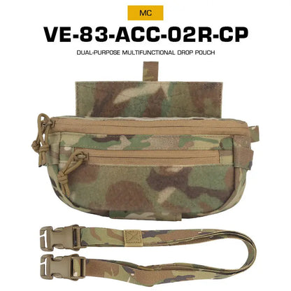 Tactical Drop Pouch Hanger Pouch Compact Abdominal Dangler Pack Quick Release Shoulder Bag Vest Plate Carrier Airsoft Gear