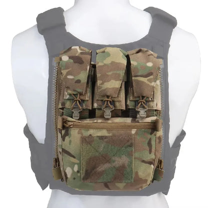 Tactical V5 FCPC Plate Carrier Back Panel Expansion Bag Supplement Sub-package Airsoft Triple Pouch Vest Accessories