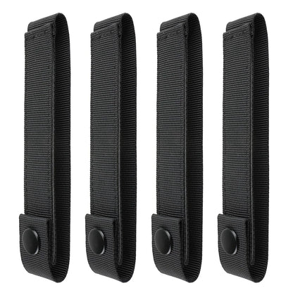 4pcs Outdoor Molle Strap 6 inch Tactical Molle Strap Molle Webbing Straps Attachment Snap Strap Nylon Thumb Snap Straps