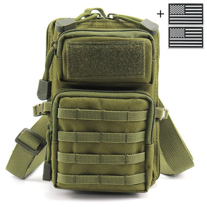 MOLLE accessory waist bag, suitable for crossbody and handheld storage, equipped with buckle straps and layered design