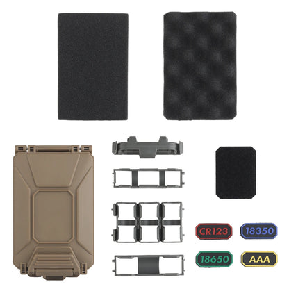 Tactical Modular Battery Case for 18650 18350 CR123A AAA CR2032 Molle Tooling Storage Box Water&Dust Proof