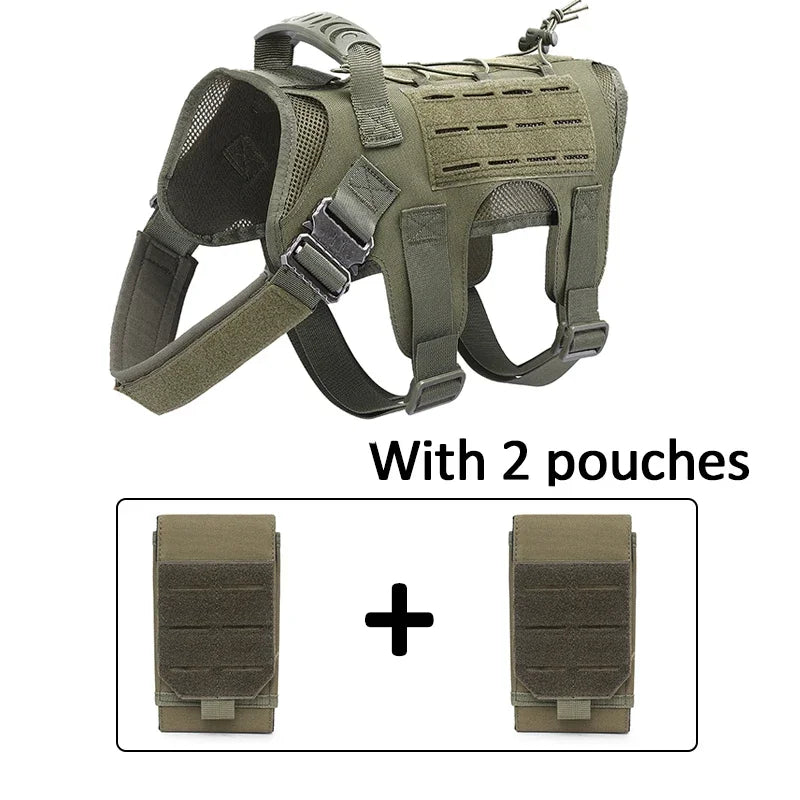 Tactical Dog Vest Hunting Shooting Cs  Fan Service Nylon Pet Vests Airsoft Training Molle Dogs Harness
