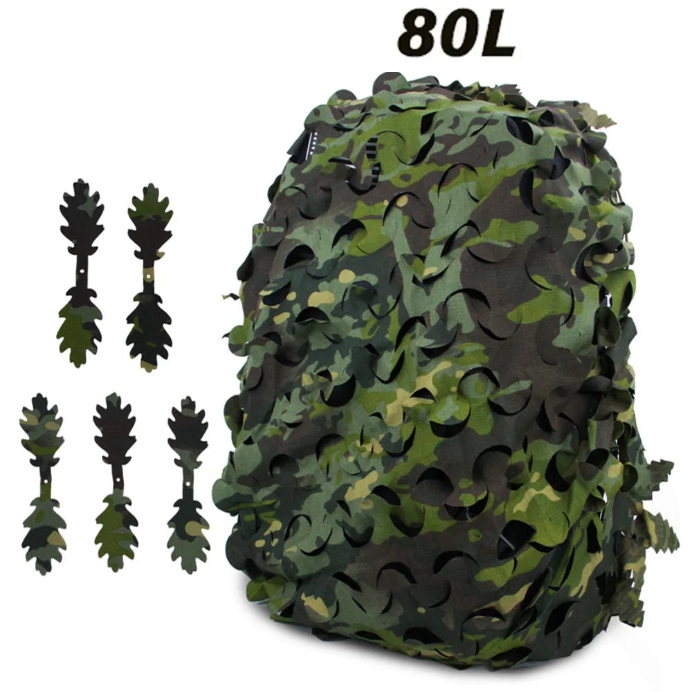 New Tactical 3D Camouflage Backpack Cover 60L 80L Outdoor Hunting Airsoft Backpack Cover Hunting Equipment