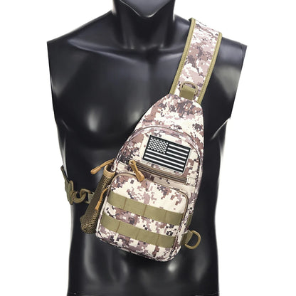 Multi functional daily commuting travel crossbody bag, chest bag, small shoulder bag with multiple pockets