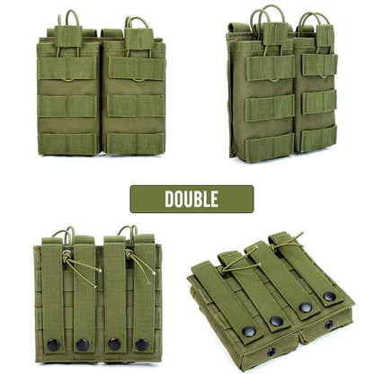 1000D Tactical Magazine Pouch Double/Triple/Quadruple Mag Pouch Training Ak 7.62/5.56mm M4 Ar Rifle Hunting Accessories