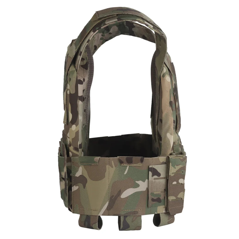 Tactical Sub-Zero Plate Carrier Modular  Molle Vest with MultiCaliber 9MM 6Pcs Long Mag/5.56 Triple Magazine Pouch