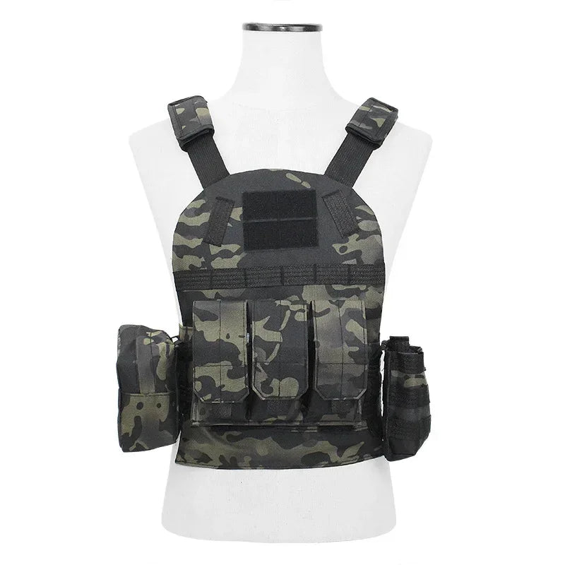 Tactical Kids Vest Military Airsoft Hunting Vest for Children Camouflage Combat Vests Molle Boy Girl Outdoor Paintball Gear