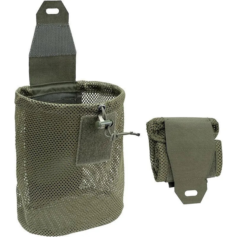 Tactical Molle Folding Dump Pouch Drawstring Magazine Utility Pouch Waist Bag Roll Up Foldable Recovery Tool Pack EDCStorage Bag