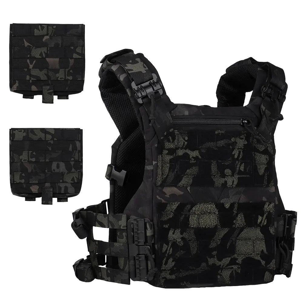 K series Plate Carrier Camo Style Full-Size Universal Ranger Green Hunting Vest Airsoft Tactical Gear with Quick-release System