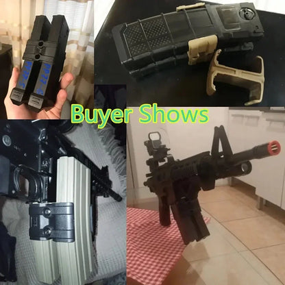 2026 Quick-Release Dual Magazine Coupler for Nerf, Telescopic 5.56 Nylon Clip Holder with Spring, Enhanced Loader Accessory