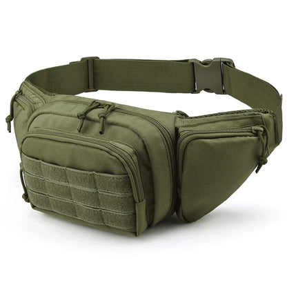 Tactical Fanny Pack Gun Holster Concealed Carry Pistol Waist Bag Molle EDC Pouch for Running Hiking Cycling Camping Outdoor Bag