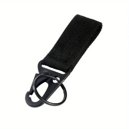 3pieces Tactical Nylon Webbing Buckle Carabiner Molle Belt Clip Key Buckle, Suitable for Outdoor Sports