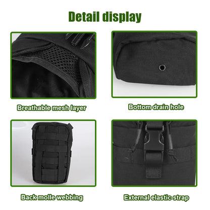 Tactical Double Magazine Holder Bag Insert Modular Organizer Backpack Vest Chest Rig EDC Inner Separation Holder Insert Panel