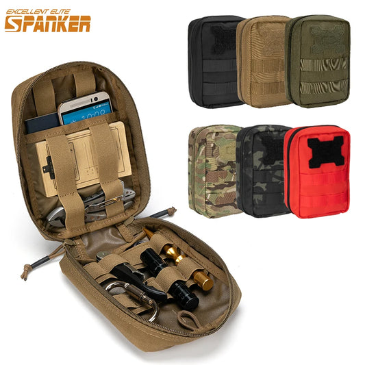 Tactical First Aid Kit EDC Pouch Portable Medical Bag Outdoor Hiking Tool Pouch Waist Pack Molle Vest Accessories Bags